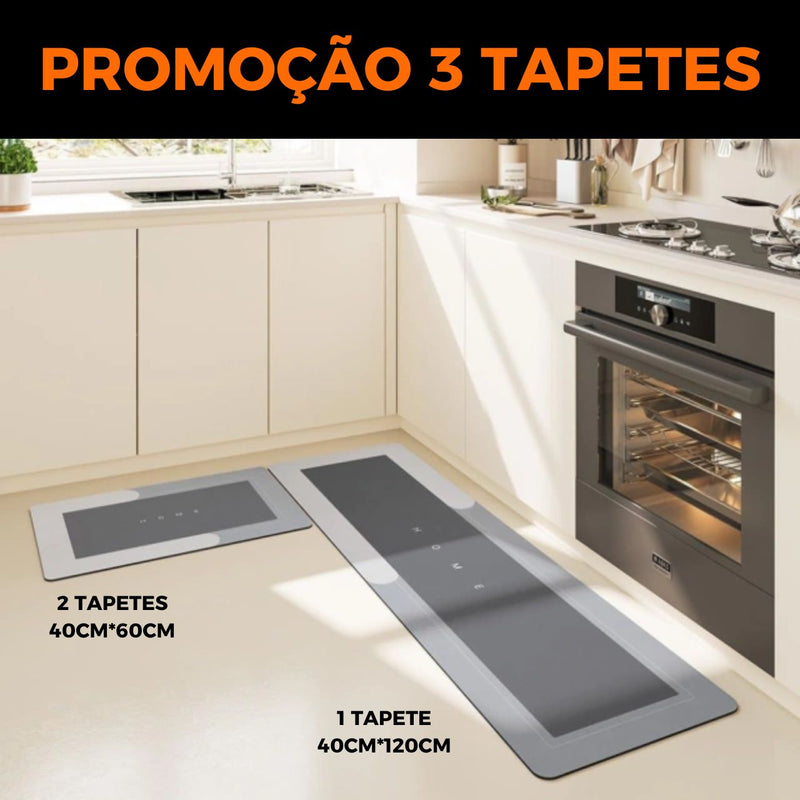 Tapete para Casa e Cozinha Antiderrapante Absorvente Premium