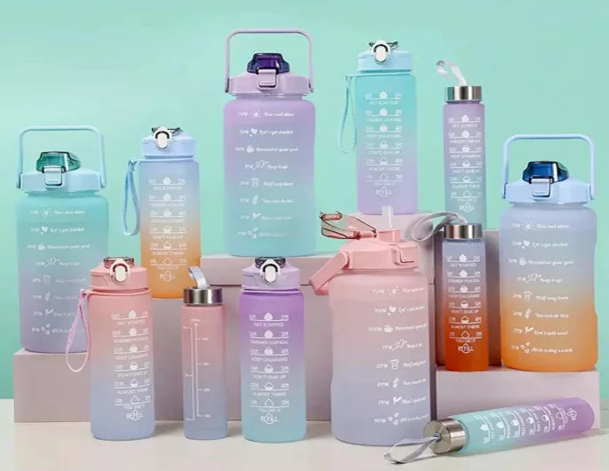 Kit Garrafas D´Água 300ML + 900ML + 2000ML