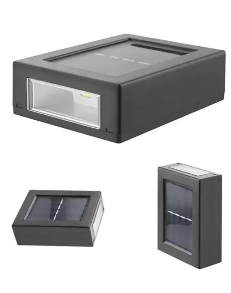 Luminária Solar  LED Slim 2 Focos de luz quente para parede