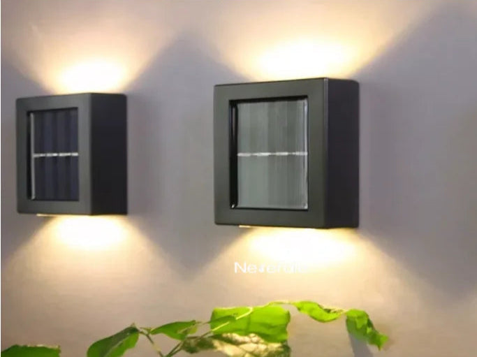 Luminária Solar  LED Slim 2 Focos de luz quente para parede