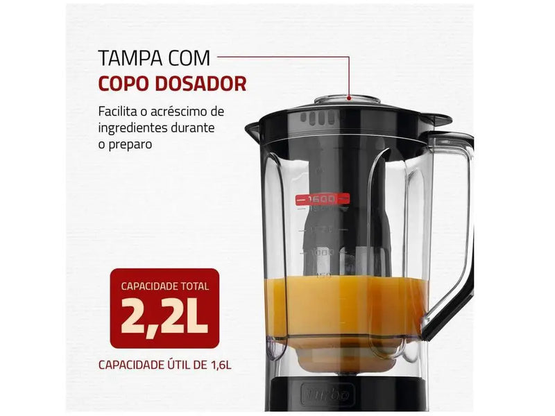 Liquidificador  Mondial Turbo Power com filtro de 3 velocidades 220V