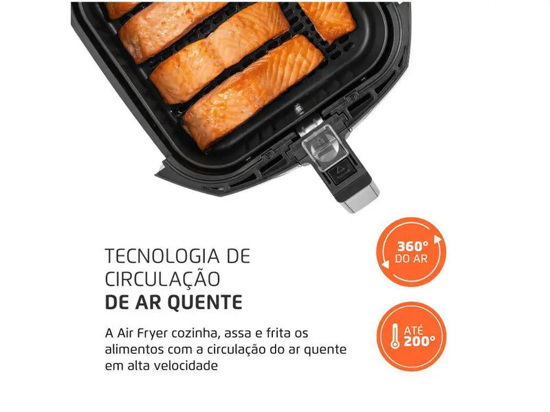 Air Fryer Mondial Preta 4L com Timer - 110V